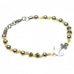 bracciale uomo ancora cordoncino e acciaio