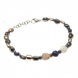 bracciale uomo con pepite e pietre dure