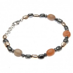 bracciale uomo con pepite e pietre dure