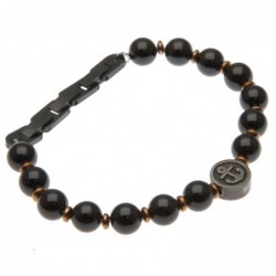 bracciale uomo ancora in pietre dure e acciaio