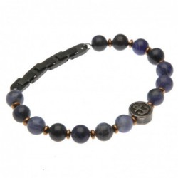 bracciale uomo ancora in pietre dure e acciaio