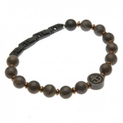 bracciale uomo ancora in pietre dure e acciaio