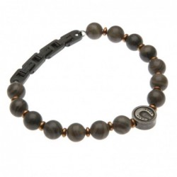 bracciale uomo ferro di cavallo in pietre dure e acciaio