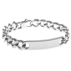 bracciale uomo groumette con piastra