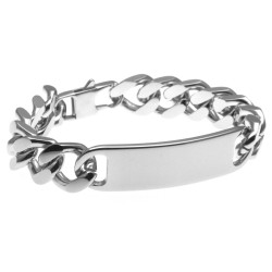 bracciale uomo groumette con piastra