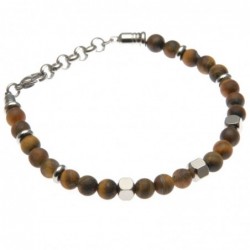 bracciale uomo con bulloni in acciaio e pietre