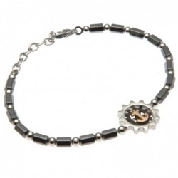 bracciale con ancora in acciaio uomo