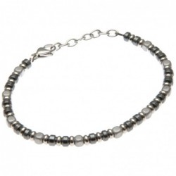 bracciale uomo pietre dure e acciaio