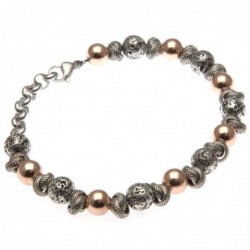 bracciale uomo pietre dure e acciaio