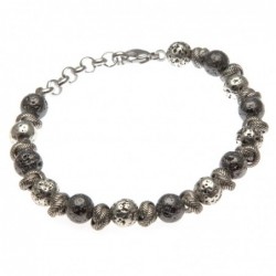 bracciale uomo pietre dure e acciaio