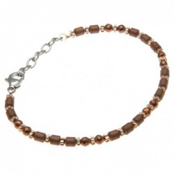 bracciale uomo pietre e acciaio