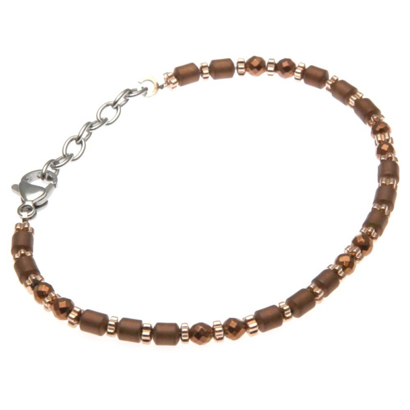 bracciale uomo pietre e acciaio