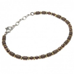 bracciale uomo pietre e acciaio