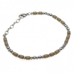 bracciale uomo pietre e acciaio