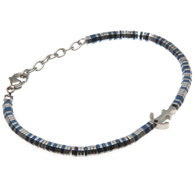 bracciale uomo ancora in acciaio