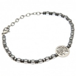 bracciale albero della vita in acciaio