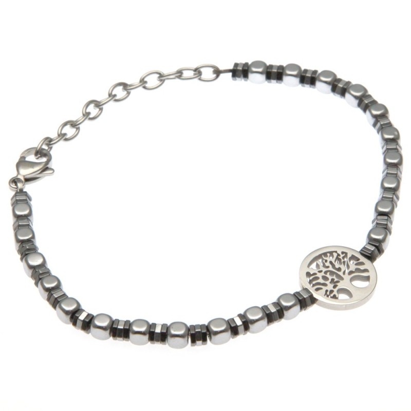 bracciale albero della vita in acciaio