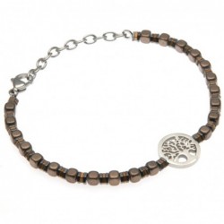 bracciale albero della vita in acciaio