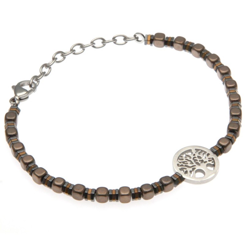 bracciale albero della vita in acciaio