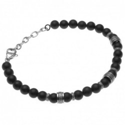 bracciale uomo pietre dure e acciaio