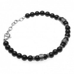 bracciale uomo pietre dure e acciaio