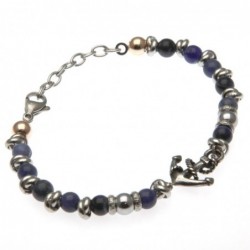 bracciale ancora uomo pietre dure e acciaio