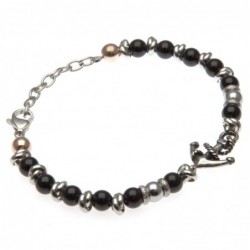 bracciale ancora uomo pietre dure e acciaio