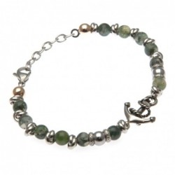 bracciale ancora uomo pietre dure e acciaio