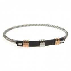 bracciale uomo rigido cavetto in acciaio