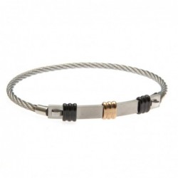 bracciale uomo rigido cavetto in acciaio