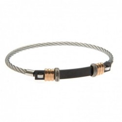 bracciale uomo rigido cavetto in acciaio