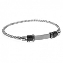 bracciale uomo rigido cavetto in acciaio