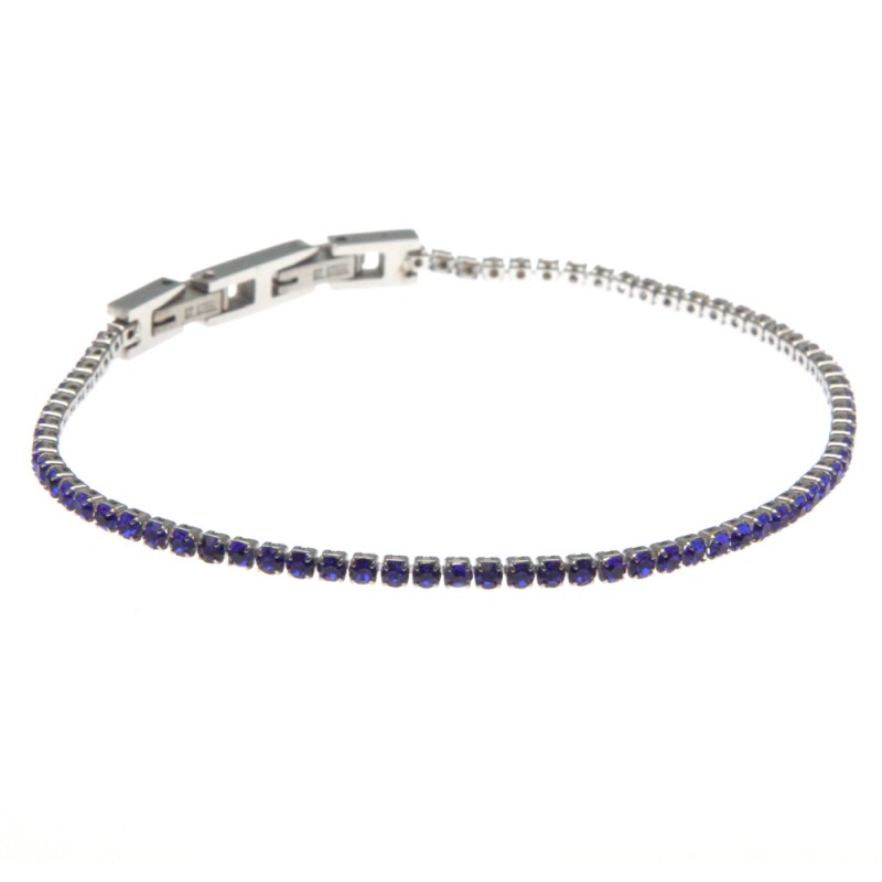 bracciale tennis in acciaio