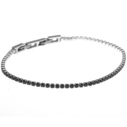 bracciale tennis in acciaio