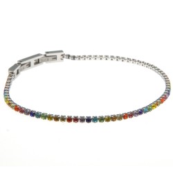 bracciale tennis in acciaio