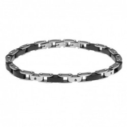 bracciale uomo in acciaio e legno