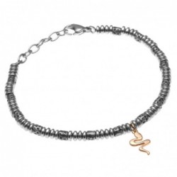 bracciale con serpente in acciaio