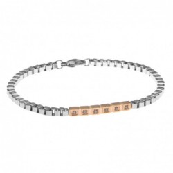 bracciale uomo in acciaio con piastrina