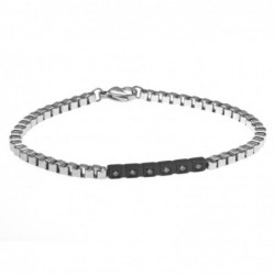 bracciale uomo in acciaio con piastrina