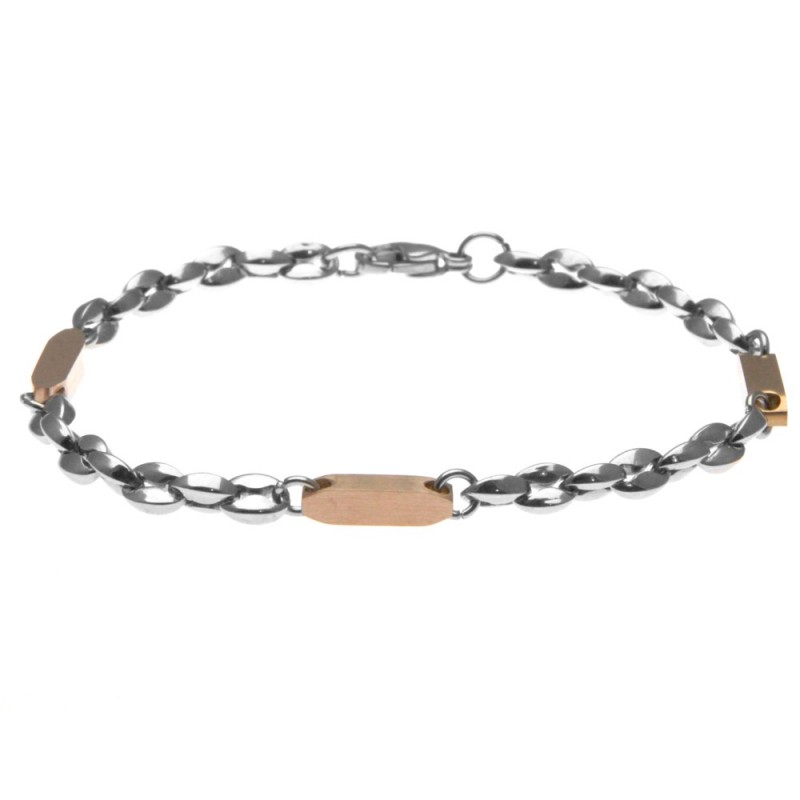 bracciale uomo acciaio maglia marinara