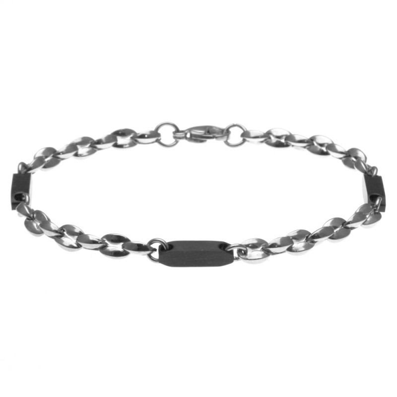 bracciale uomo acciaio maglia marinara
