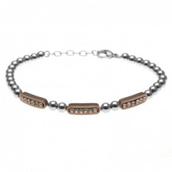 bracciale uomo in acciaio e strass