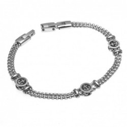 bracciale uomo con ancore in acciaio