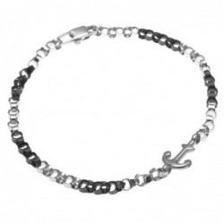 bracciale uomo con ancora in acciaio