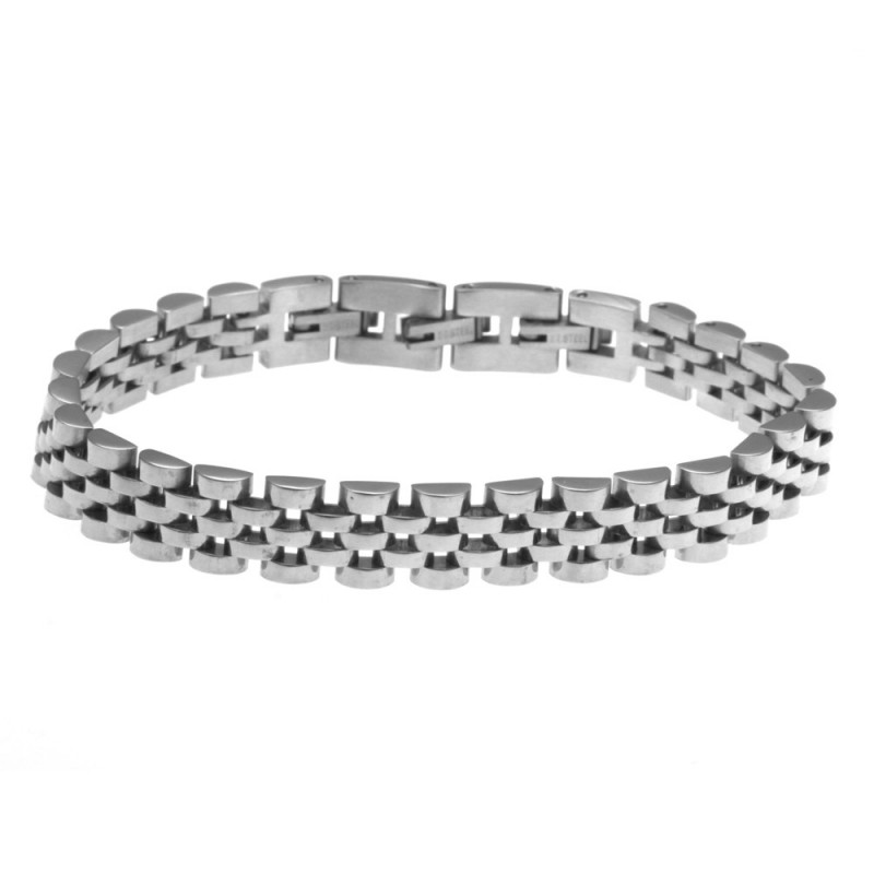 bracciale uomo maglia jubilee rolex in acciaio