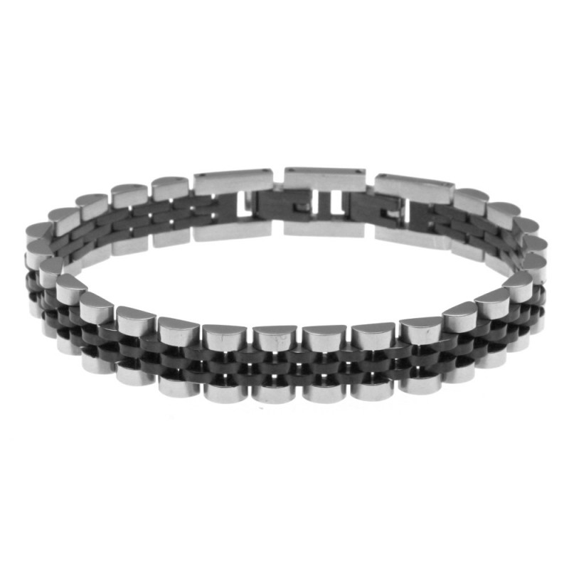 bracciale uomo maglia jubilee rolex in acciaio