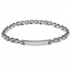 bracciale uomo bike catena moto con piastra in acciaio