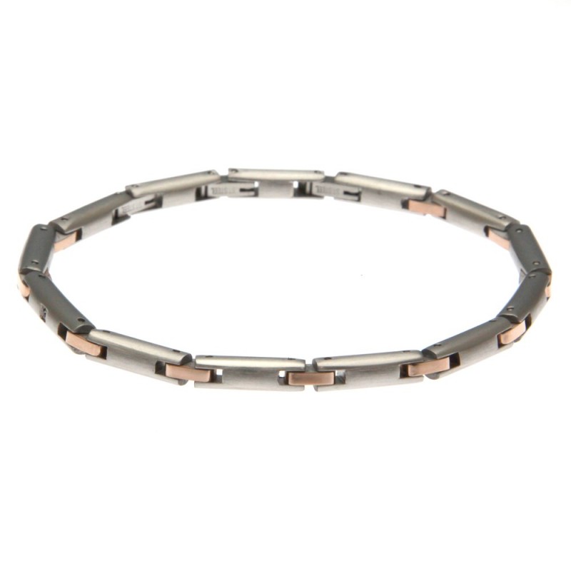 bracciale uomo in acciaio tubolare