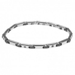 bracciale uomo in acciaio tubolare