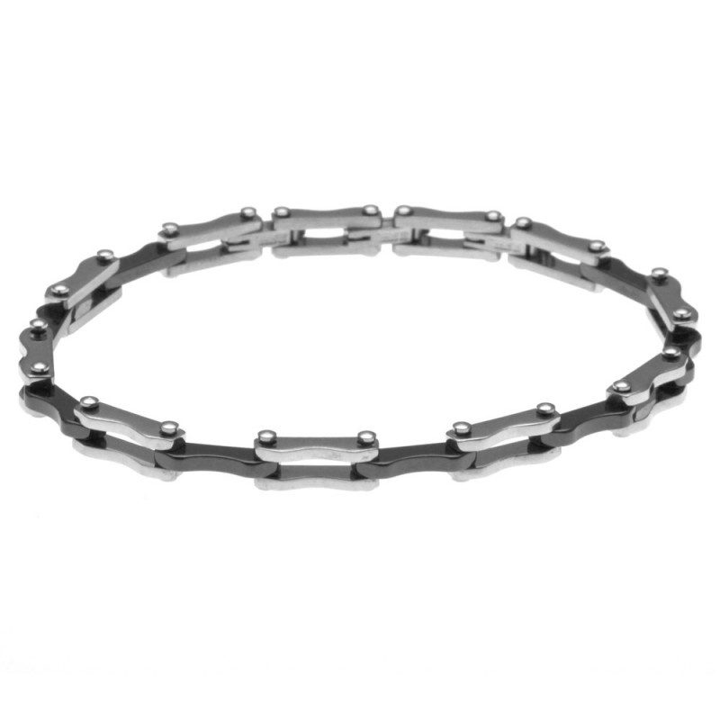 bracciale uomo ceramica e acciaio